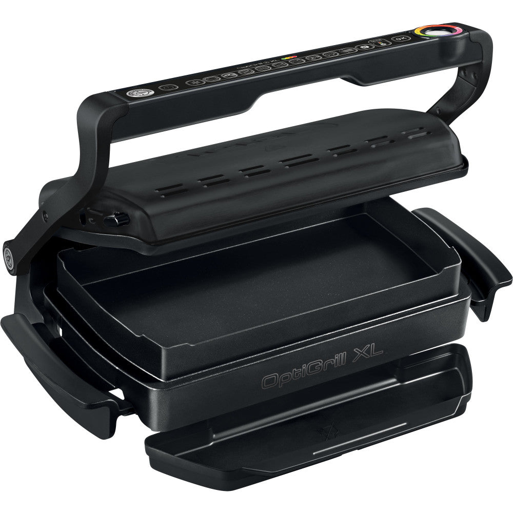 TEFAL GC7248 OptiGrill+ XL: Kontaktgrill mit Grill & Backfunktion, 2000 Watt, 9 Programme