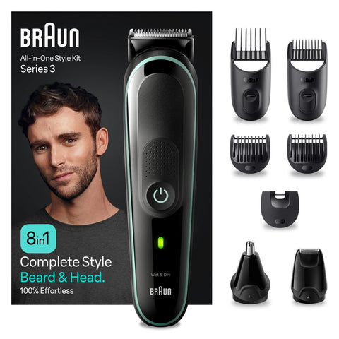 BRAUN Series 3 MGK3441 All-In-One Styling Set: 8-in-1 Styling für Bart & Haare