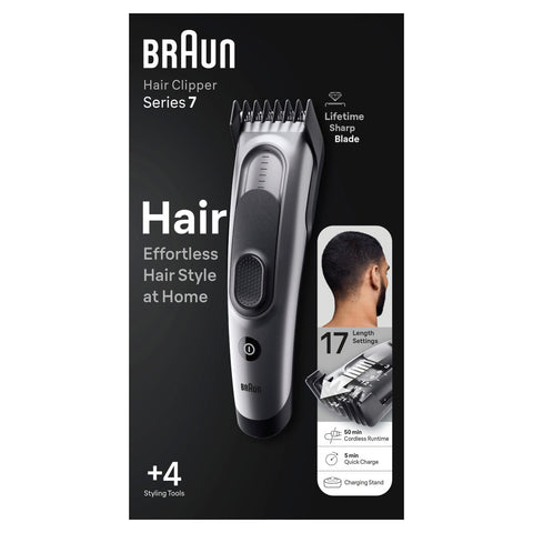 BRAUN Haarschneider Series 7 HC7390 - Ultrascharfe Klingen für müheloses Haarstyling