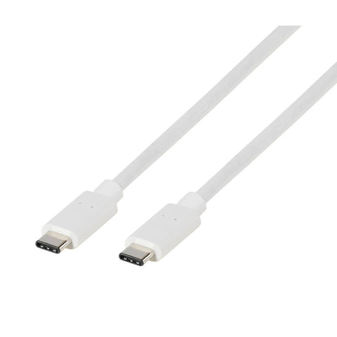 VIVANCO USB-C auf USB-C Kabel 1,20m weiß (63537) - Schnelle Datenübertragung