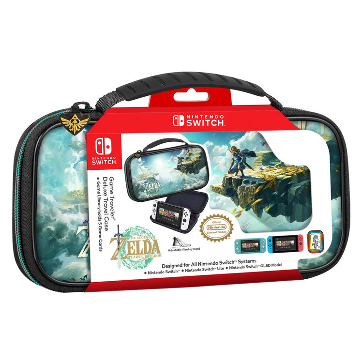 BIGBEN Tasche Nintendo Game Traveler Deluxe Travel Case - Zelda - Schutz für Nintendo Switch, Switch Lite, OLED - Verstellbarer Betrachtungsständer, Spielefach