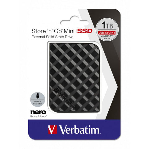 Verbatim Store 'n' Go Mini 1TB Externe SSD-Festplatte - Schnell, Kompakt & Zuverlässig