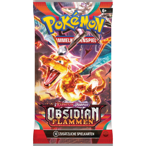 Pokémon Karmesin & Purpur Obsidian Flammen Booster - 10 zufällige Karten