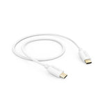 HAMA Ladekabel USB-C - USB-C 1m Weiß | Schnellladekabel für Smartphones & Tablets