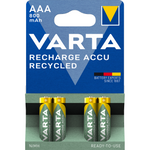 VARTA RECHARGE ACCU Recycled AAA Akku – 4er Blister, 800mAh, 1,2V