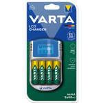 VARTA LCD Charger Ladegerät - Sicherheitstimer, Erhaltungsladung, Power Check, USB-Aufladung - Modernes Design, weltweit einsetzbar.