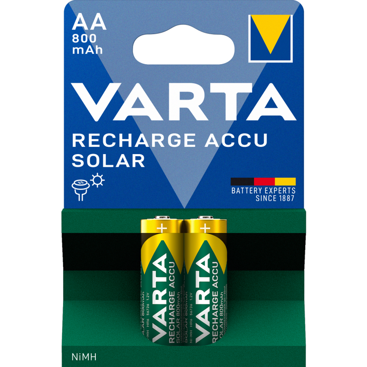 VARTA RECHARGE ACCU Solar AA - Ideal für Solar-Gartenleuchten