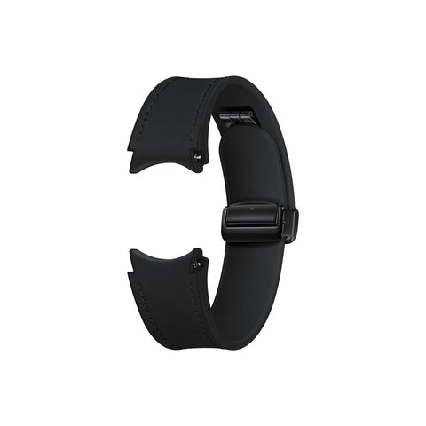 Samsung D-Buckle Hybrid Eco-Leather Armband für Galaxy Watch 6 - Schwarz, Veganleder, schweißresistent