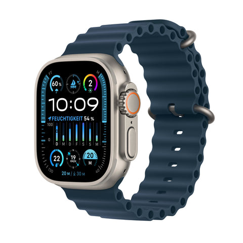 Apple Watch Ultra 2 GPS + Cellular, 49mm Titan­gehäuse, Ocean Armband Blau - Robust & Leistungsstark