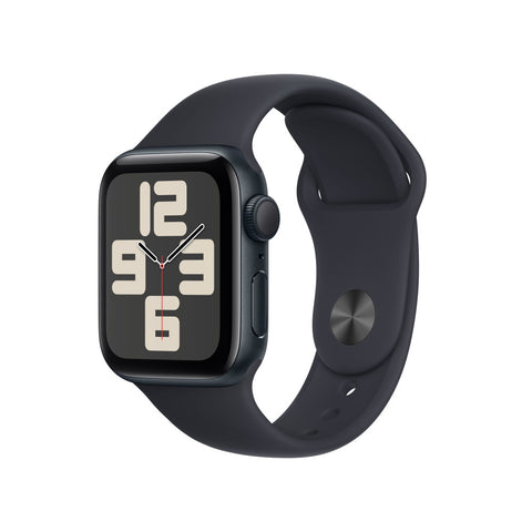 Apple Watch SE GPS 44mm Mitternacht Aluminium mit Sportarmband – M/L: Gesundheits- und Sicherheitsfeatures, kompatibel und schwimmfest