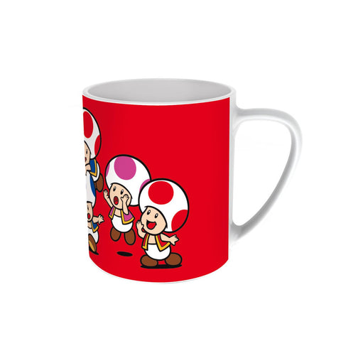 Super Mario Toad Family Tasse - Rundum-Print, Geschenkbox, 325 ml Fassungsvermögen