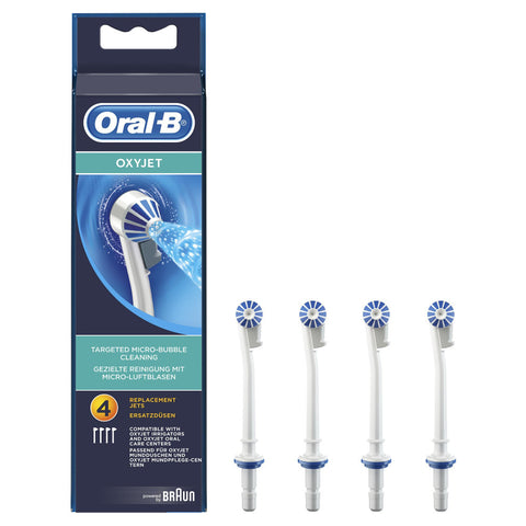 Oral-B OxyJet Aufsteckdüsen, 4er Pack - Mikro-Luftblasen-Technologie
