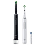 Oral-B Pro Series 3 Duopack Elektrische Zahnbürsten Black / White - Zahnarzt-sauberes Gefühl