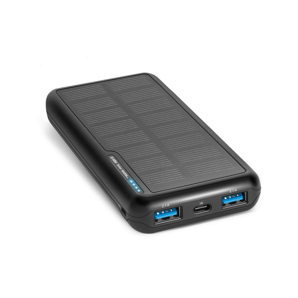 Solar Powerbank 10.000 mAh von SBS - Intelligentes Laden, 10.000 mAh Batteriekapazität