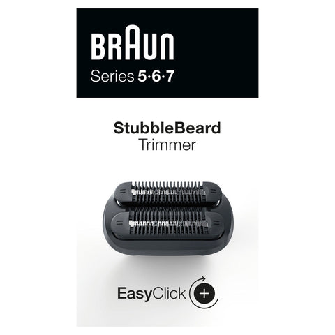 BRAUN EasyClick 3-Tage-Bart-Trimmeraufsatz für Series 5, 6 und 7 - Perfekter 3-Tage-Bart mit 4 Längen