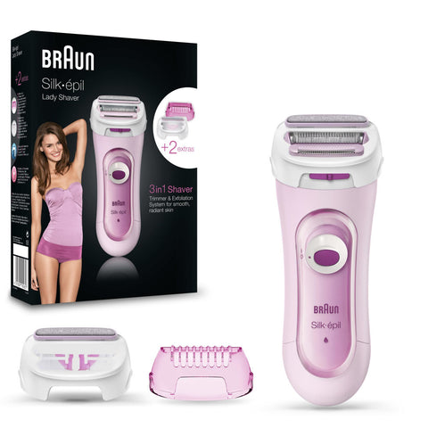 BRAUN Silk-épil Lady Shaver 5-360 – Kabelgebundener 3-in-1 Rasierer & Trimmer