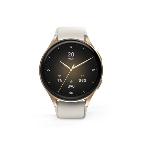 HAMA Smartwatch 8900, Gold/Beige mit AMOLED 1,3 Zoll, GPS und Alexa Integration