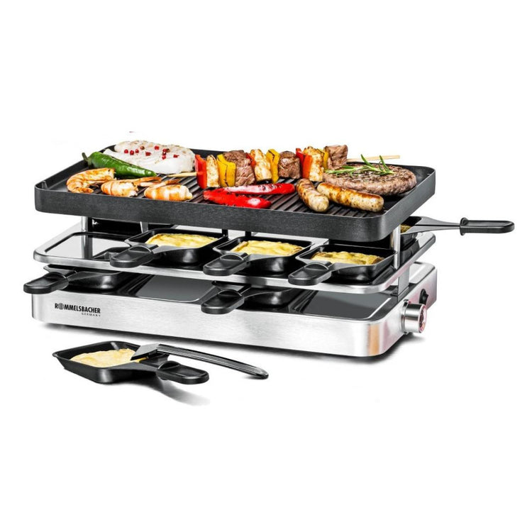 ROMMELSBACHER RC 1400 Raclettegrill - Leistungsstarker 1200 Watt Grill