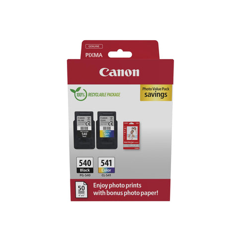 CANON PG-540/CL-541 Tintenpatrone + Fotopapier Vorteilspaket