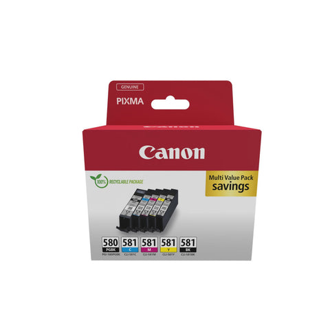 CANON Druckerpatrone PGI-580/CLI-581 PGBK/C/M/Y/BK Multipack - Original Canon Verbrauchsmaterialien