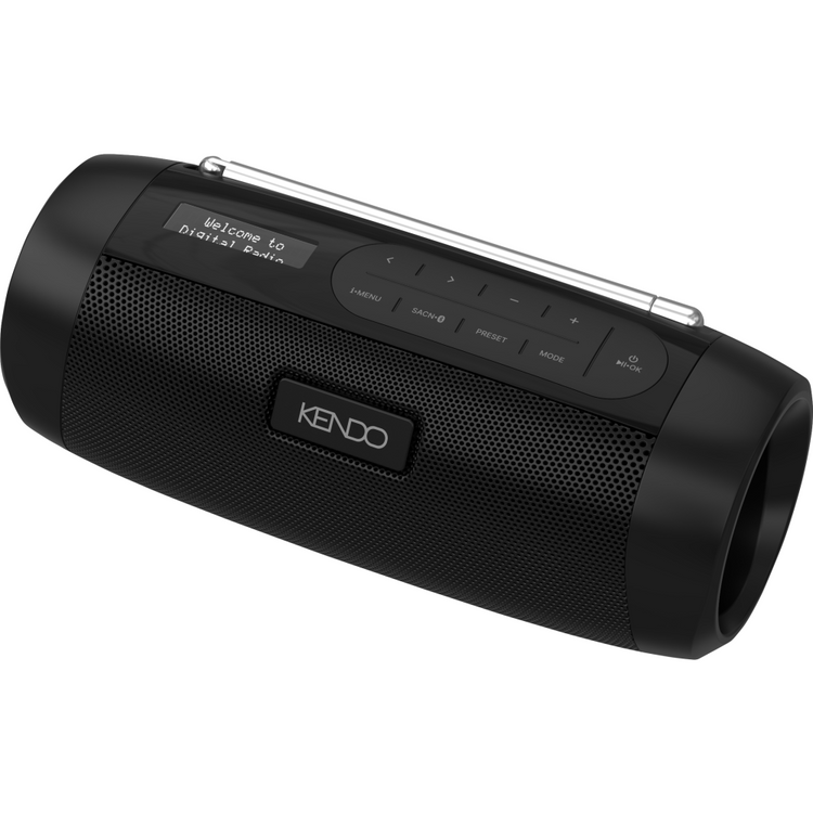 KENDO TuneBox 23EX DAB+ Radio - Kompaktes Bluetooth-Radio mit 5W RMS, IPX5, 8h Akkulaufzeit