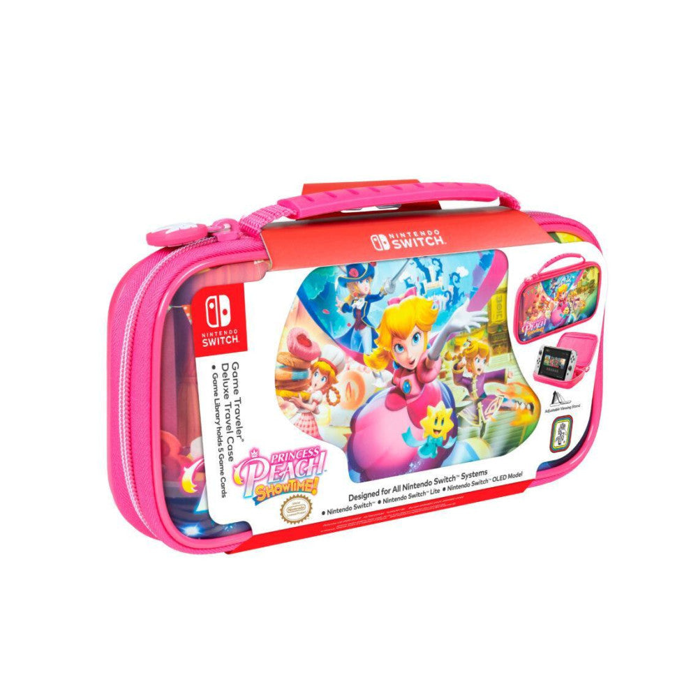 BIGBEN Travel Case Princess Peach Showtime PPST100 - Hartschalentasche für Nintendo Switch, Switch Lite - 2 Micro-SD-Karten-Slots