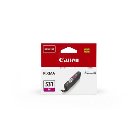 CANON CLI-531 M Druckerpatrone Magenta für PIXMA TS8750 TS8751 - 475 Seiten - Hochwertige cyanfarbene Tinte