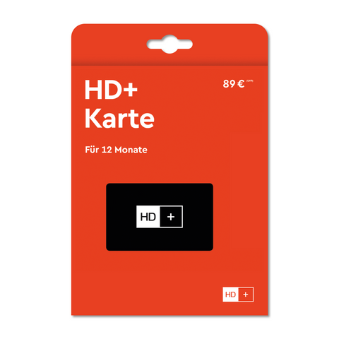HD PLUS HD+ Karte inkl. 12 Monate HD+ Sender-Paket - Brillante Farben und gestochen scharfe Bilder