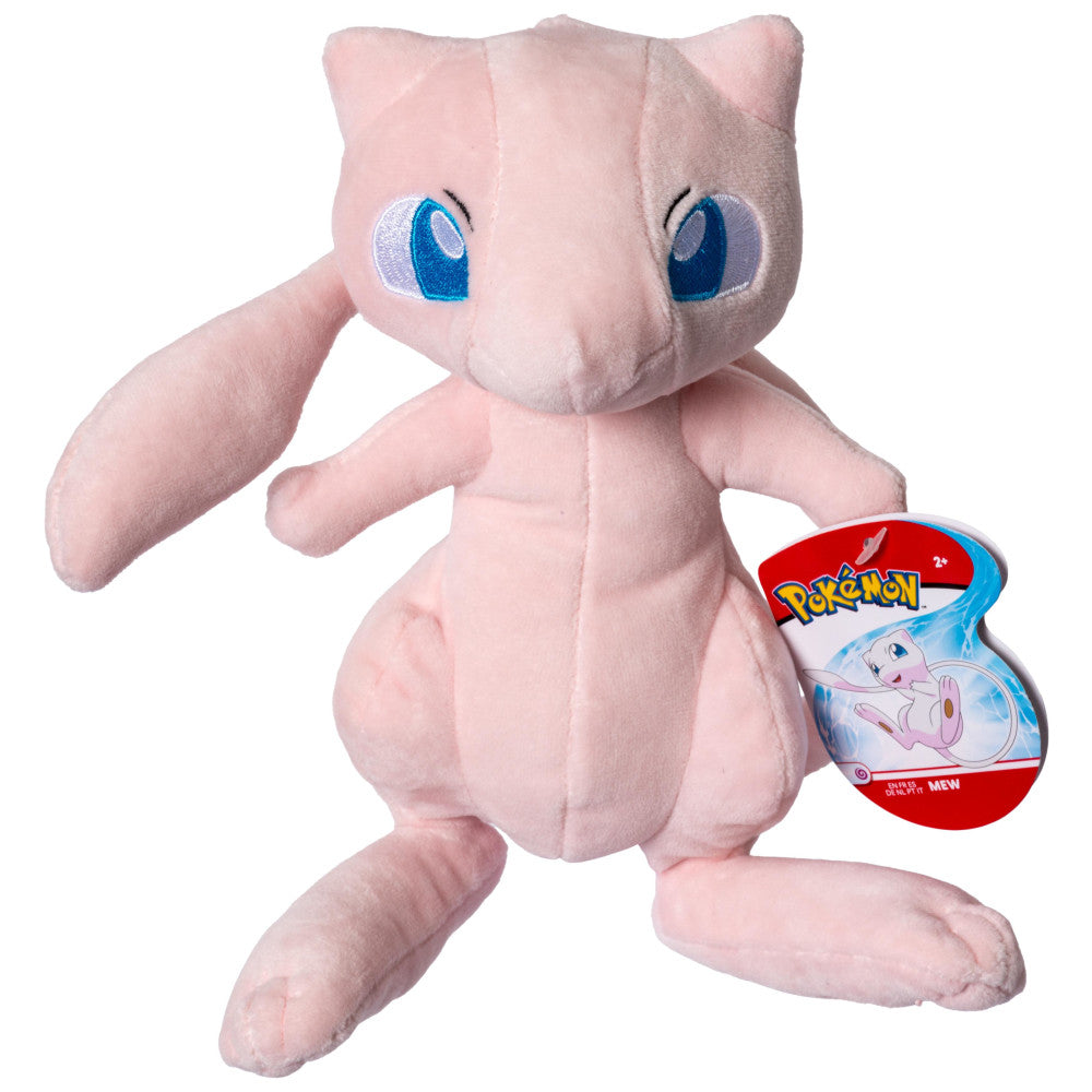 Pokémon Mew Plüsch 20cm Kuscheltier - Weichste, kuscheligste Plüsch Pokémon - Realistische Details - Zum Kuscheln und Nachspielen - Ausführung: Mew