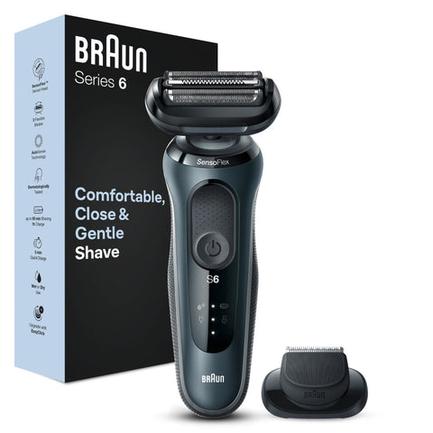 BRAUN Series 6 61-N1200s Elektrorasierer mit Präzisionstrimmer - Effektive Rasur und Hautkomfort
