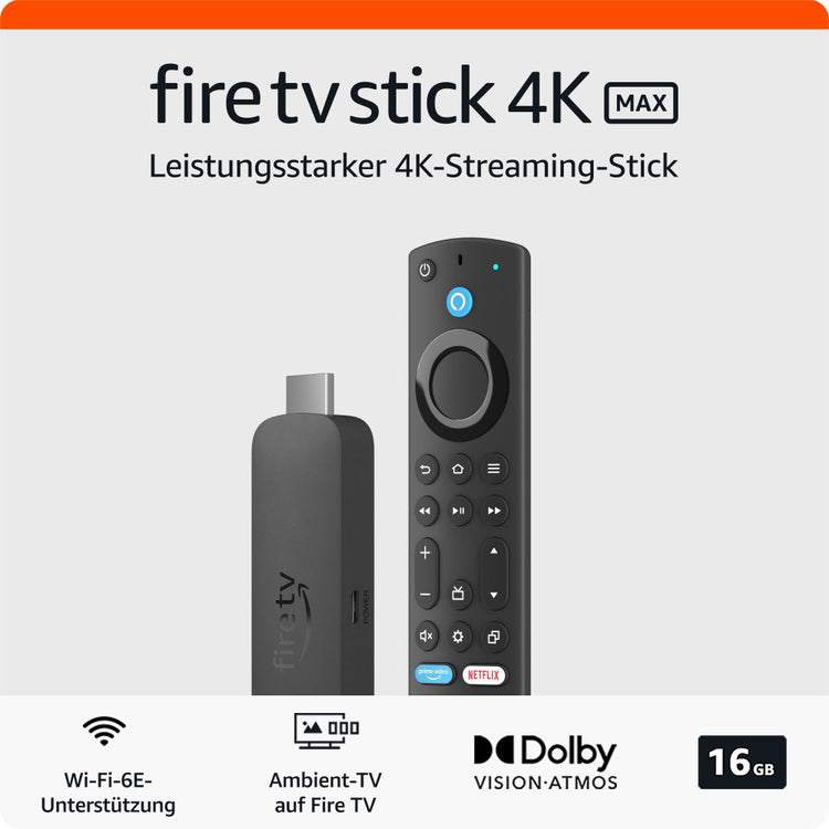 Amazon Fire TV Stick 4k Max 2023: 4K Streaming-Player mit Wi-Fi 6E & Ambient-TV