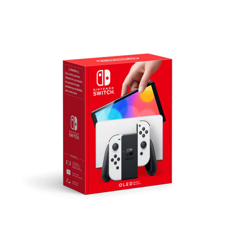 Nintendo Switch (OLED-Modell) Weiß: 7-Zoll OLED-Bildschirm, breiter Aufsteller, 64 GB Speicher