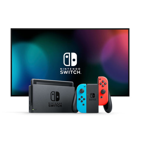 Nintendo Switch Spielkonsole - Interaktiver 6.2 Zoll Touchscreen, Vielseitiger TV-, Tisch- und Handheld-Modus, Joy-Con-Controller mit HD-Vibrationsfunktion