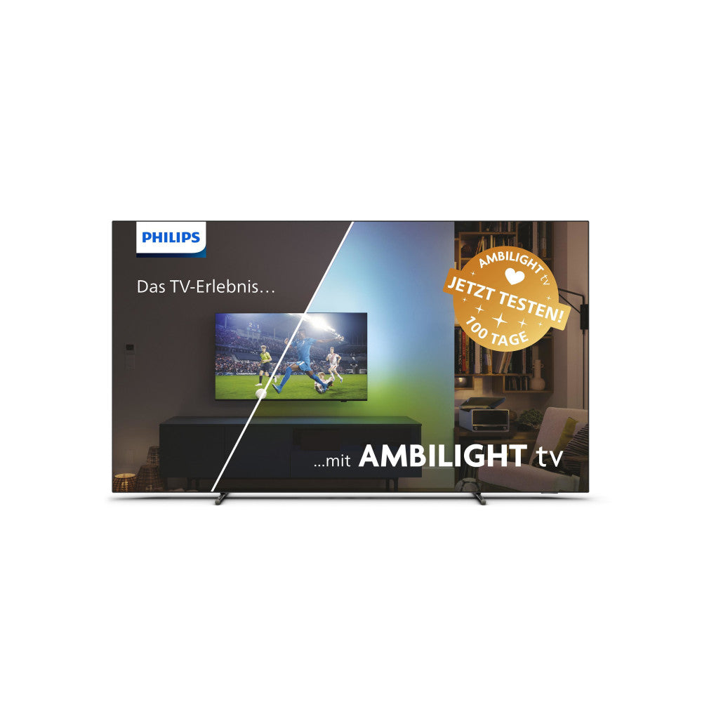 Philips 55OLED708 4K Ambilight OLED TV - 55 Zoll Smart TV, 4K Ultra HD, HDR, Google Assistant, Dolby Vision