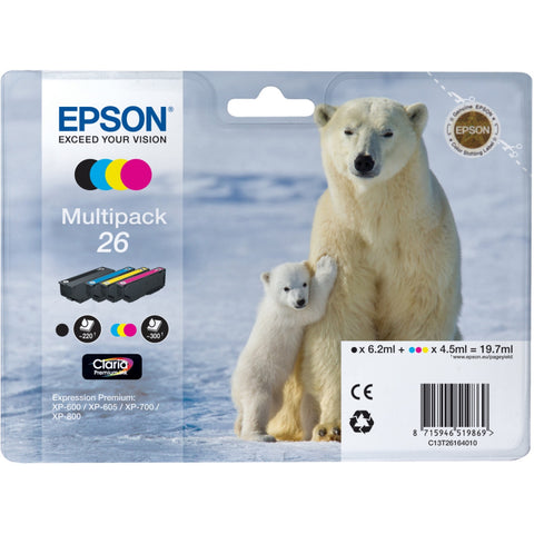 Epson Druckerpatrone C13T26164010 MultiPack C/M/Y/BK - Original Tintenpatrone