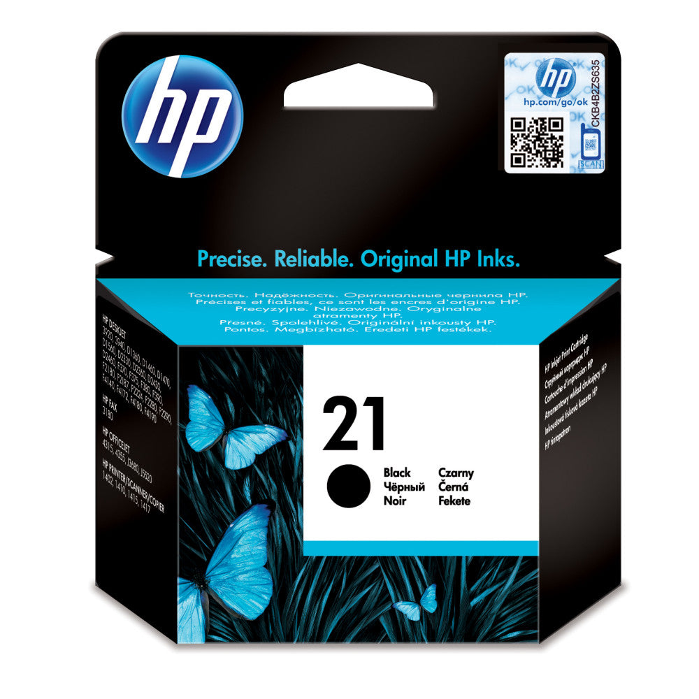 HP 21 Schwarz Druckerpatrone - Originalqualität, 5ml, 190 Seiten Druckleistung