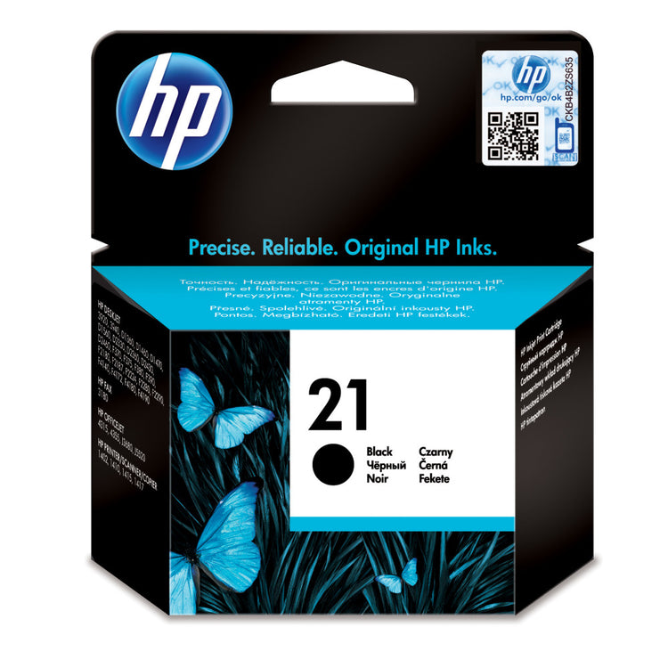 HP 21 Schwarz Druckerpatrone - Originalqualität, 5ml, 190 Seiten Druckleistung