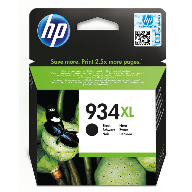 HP 934XL Schwarz Druckerpatrone - Original Tintenpatrone mit hoher Druckleistung