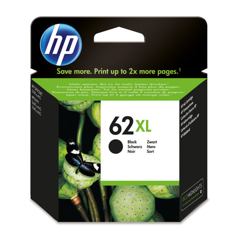 HP 62XL Schwarz Druckerpatrone - 600 Seiten Druckleistung - Original Tintenpatrone