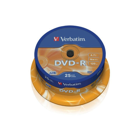 Verbatim DVD-R Matt Silver 4.7GB 16x 25er Spindel - 25er-Pack DVD-Rohlinge