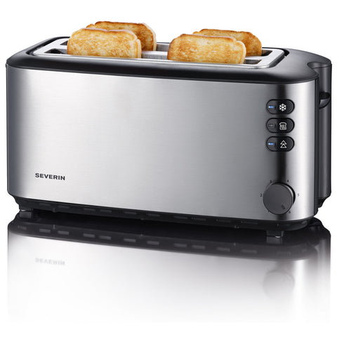 SEVERIN AT 2509 Toaster - 4-Scheiben Edelstahl Toaster mit 1400 W Leistung