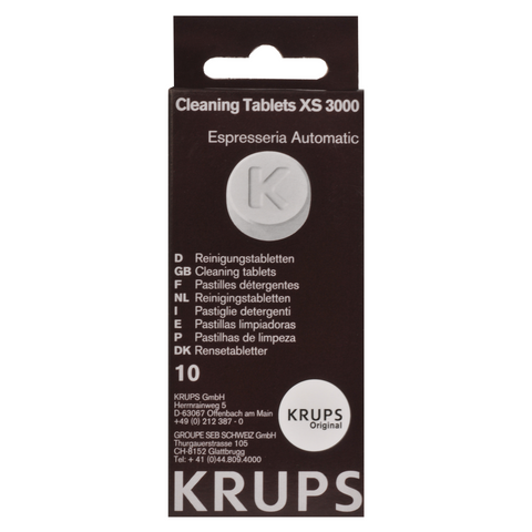 KRUPS Reinigungstabletten XS 3000 (10 Stück) - Effektive Reinigung für Espressomaschinen