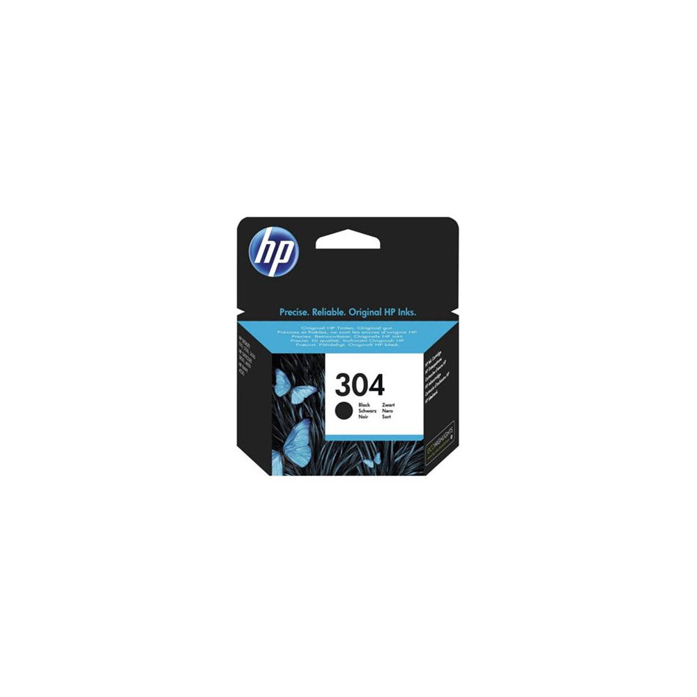 Original HP 304 Schwarz Druckerpatrone | 4 ml | Schwarz | 1 Stück | Hochwertige Ergebnisse