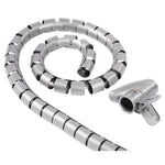 HAMA Kabelbündel-Schlauch 2m 25mm Silber (00020583) - Flexible Verkabelungslösung