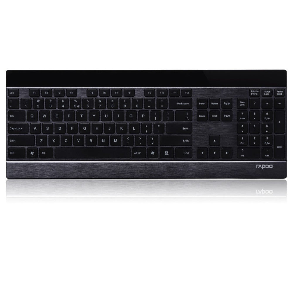 Rapoo Wireless Touch Keyboard "E9270" - Ultraschlankes Design mit 5-GHz-Wireless - Schwarz