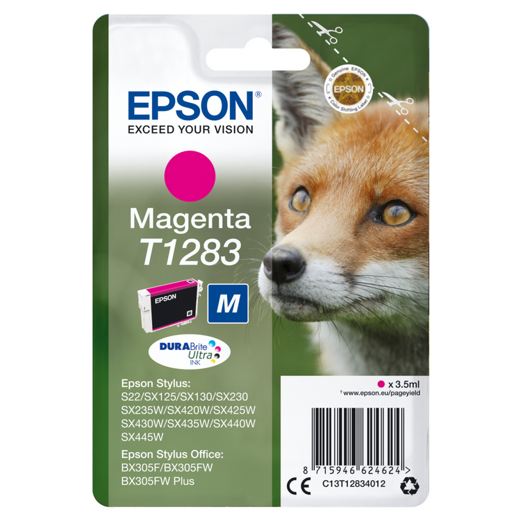 Original Epson C13T12834012 Fuchs Magenta Druckerpatrone - Zuverlässige Farbqualität & einfache Handhabung