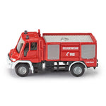 SIKU Modellauto Unimog Feuerwehr 1068 - Maßstab 1:87, Metall, realistische Gravuren