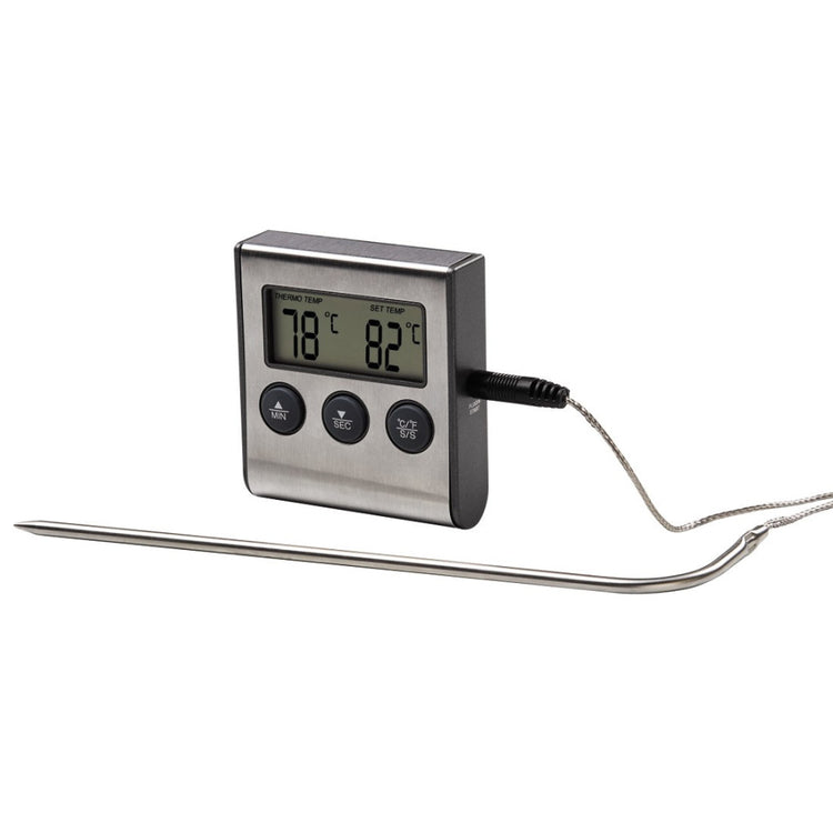 XAVAX Digitales Bratenthermometer mit Timer & Kabelsensor (00111381) - Präzise Koch- und Backkontrolle