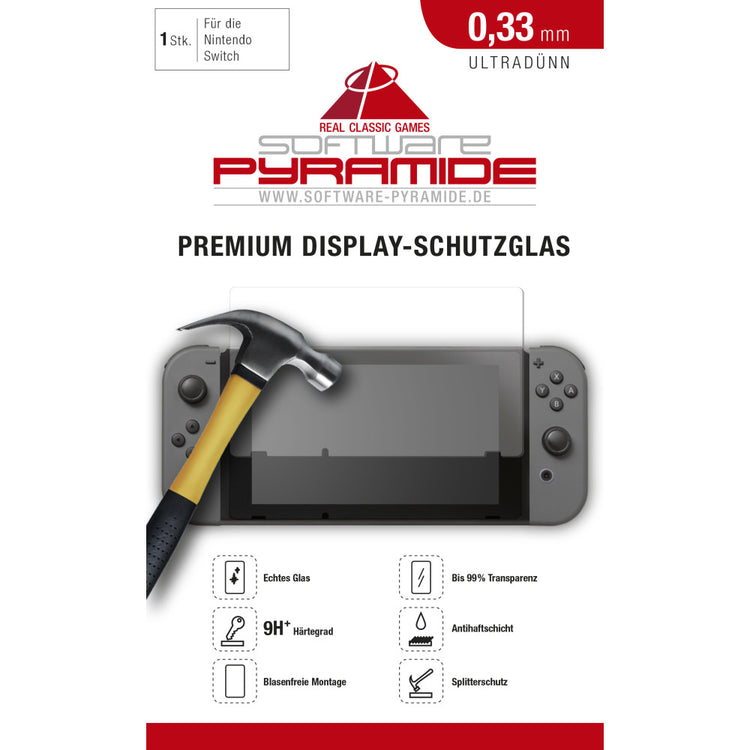 Display-Schutzglas Nintendo Switch - Premium 9H+ Härteglas - Blasenfrei - 99% Transparenz