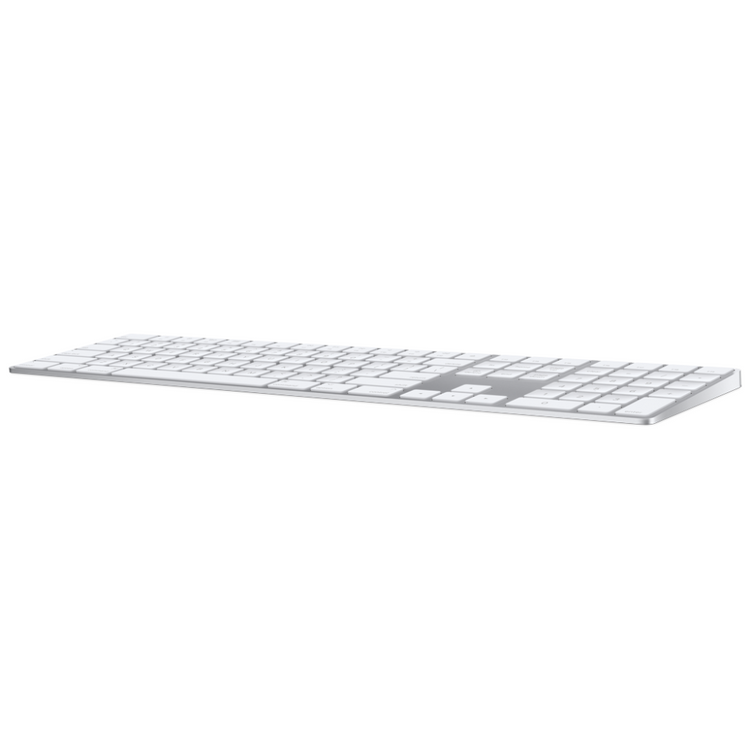 Apple Magic Keyboard mit Nummernblock (2017) silber - Schlankes Design, wiederaufladbar, erweiterte Tastenfunktionen